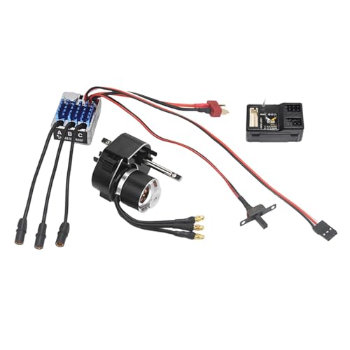 Brushless Motor Metal Gearbox ESC Combo Included RC Vehicle Electric Speed Controller 23222600kv Motor for MN82 MN78, Black - Thumbnail 5