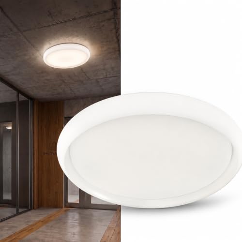 Plafonnier LED rond 36W à grand flux de 3700lm et diffuseur blanc de 40cm