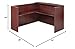 Alera ALE Valencia Series Reception Desk w/Counter,71w x 35 1/2d x 42 1/2h, Mahogany