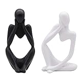 Geschnitzte denkende Person Statue Sammlerfiguren aus hochwertigem Harzmaterial mit feiner Verarbeitung, sehr elegant