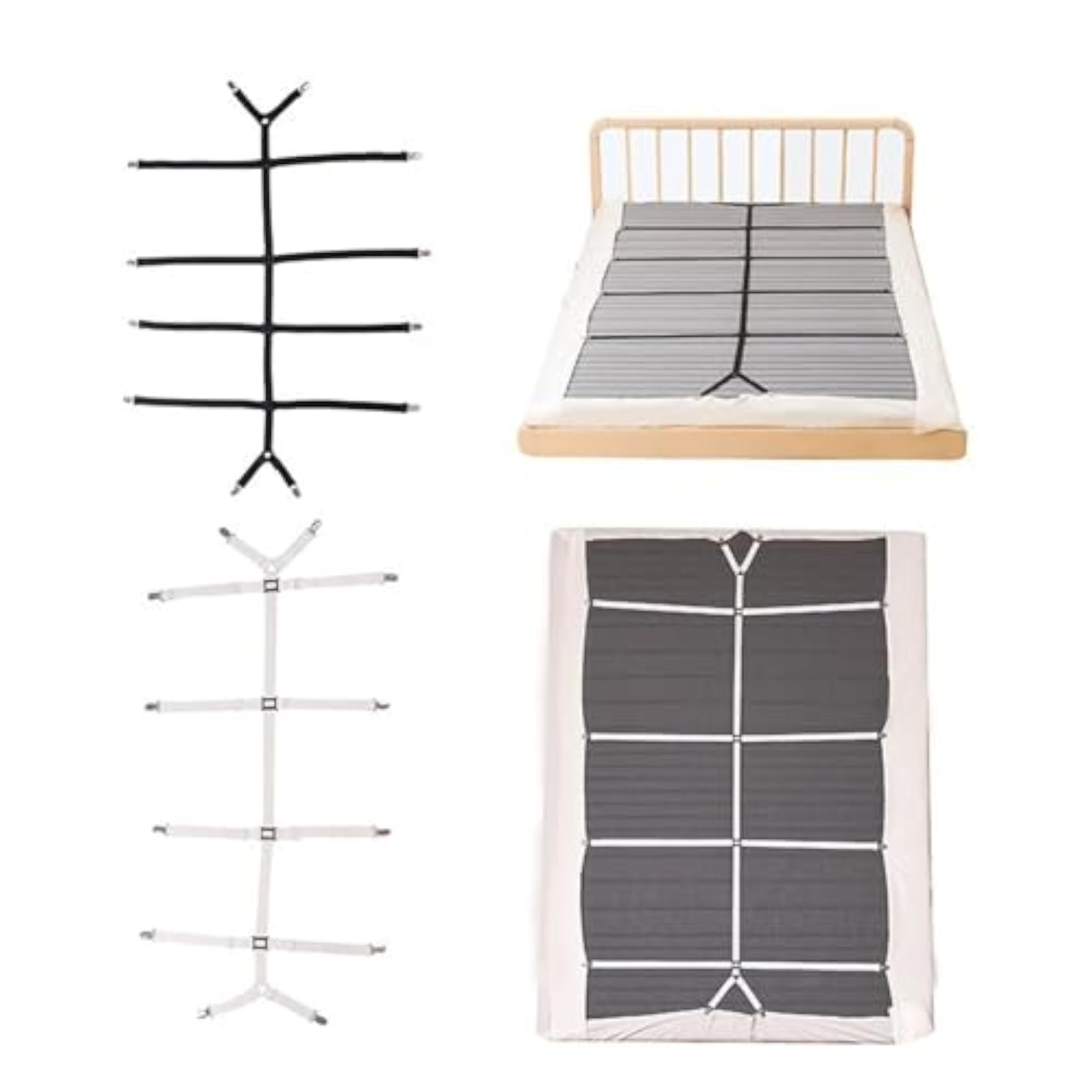 Adjustable Bed Sheet Holder Strap, Black