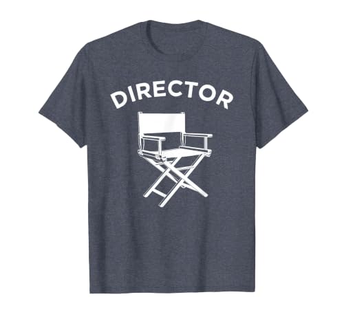 Movie Director Chair Filmmaker Film Directing T-Shirt, Men, Heather Blue, Large