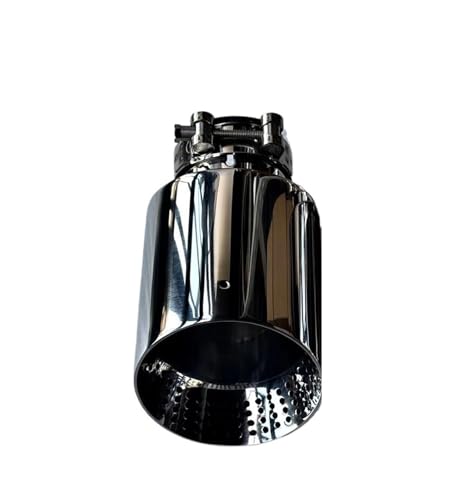 Tuyau d'échappement voiture embout inox 304 silencieux argent 74mm 101mm