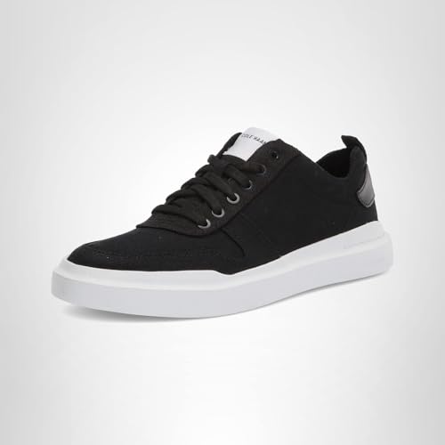 Cole Haan mens Grandpro Rally Canvas Court Sneaker, Black Canvas/Optic White, 15 US