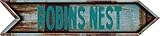 ANY AND ALL GRAPHICS Robins NEST 4'x18' Arrow Shaped Rustic Antique Vintage Look...