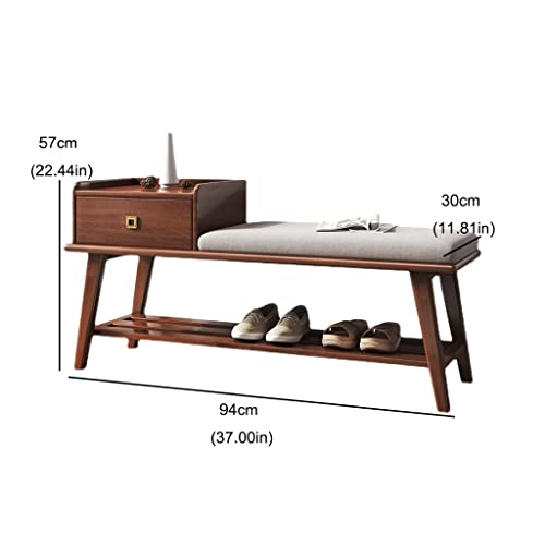 Banc de maquillage vert foncé pour optimiser le rangement des chaussures