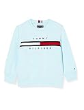 tommy hilfiger hemd 176  Tommy Hilfiger Jungen Flag Rib Insert Sweatshirt Pullover, Frost Blue, 4