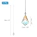 PATIKIL 22 Inch Ceiling Fan Pull Chain Extender Sets, 4 Pcs Crystal Tapered Shape Beaded Ball Fan Pull Chain with Ball Chain Connector, Light Rainbow Color