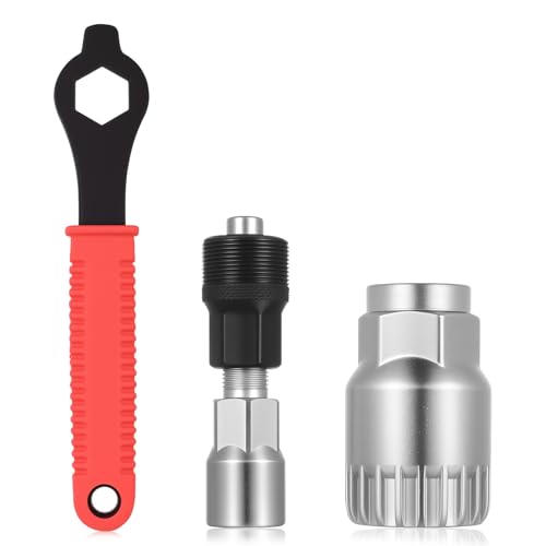 IYEREER 3 Pcs Extracteur de Manivelle de Vélo et Outil de Pédalier, 16mm Clé Démontage Boitier Pédalier Vélo, Extracteur Manivelle Velo, Outillage Velo, Demonte...