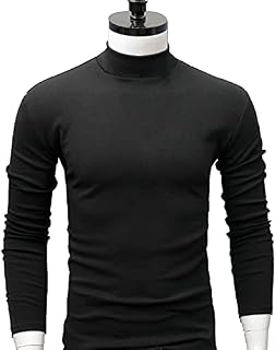 SpirWoRchlan Men's Thermal Long Sleeve Top Turtle Neck Thermal Underwear Warm Underwear Baselayer Winter Autumn Thermal Underwear for Men Black M