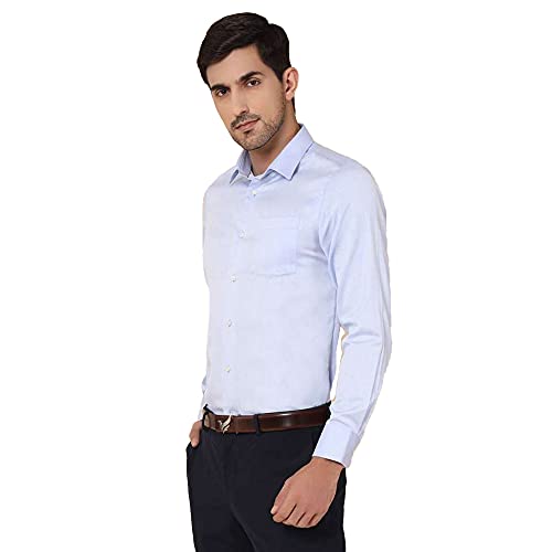 Image of Blackberrys Men's Cotton Solid Slim-Fit Formal Shirts