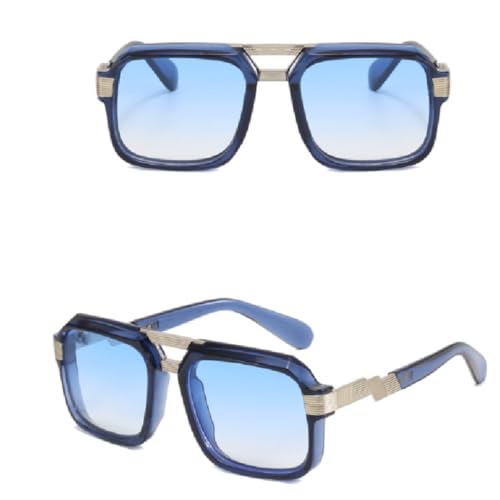 Lunettes de soleil rétro marron hommes verres de luxe finition chic - 5