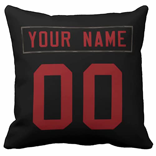 Image of ANTKING Throw Pillow 2 Pack with Custom Name and Number Personalized Gift for Men Women Boys
