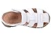 DADAWEN Boy's Girl's Leather Closed Toe Outdoor Sport Sandals (Toddler/Little Kid/Big Kid) White US Size 10 M Toddler