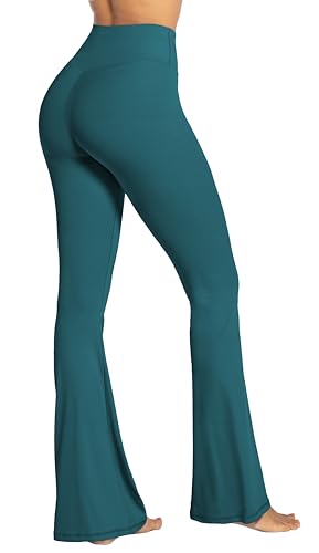 Image of Sunzel Flare Leggings, Crossover Yoga Pants with Tummy Control, High-Waisted and Wide Leg