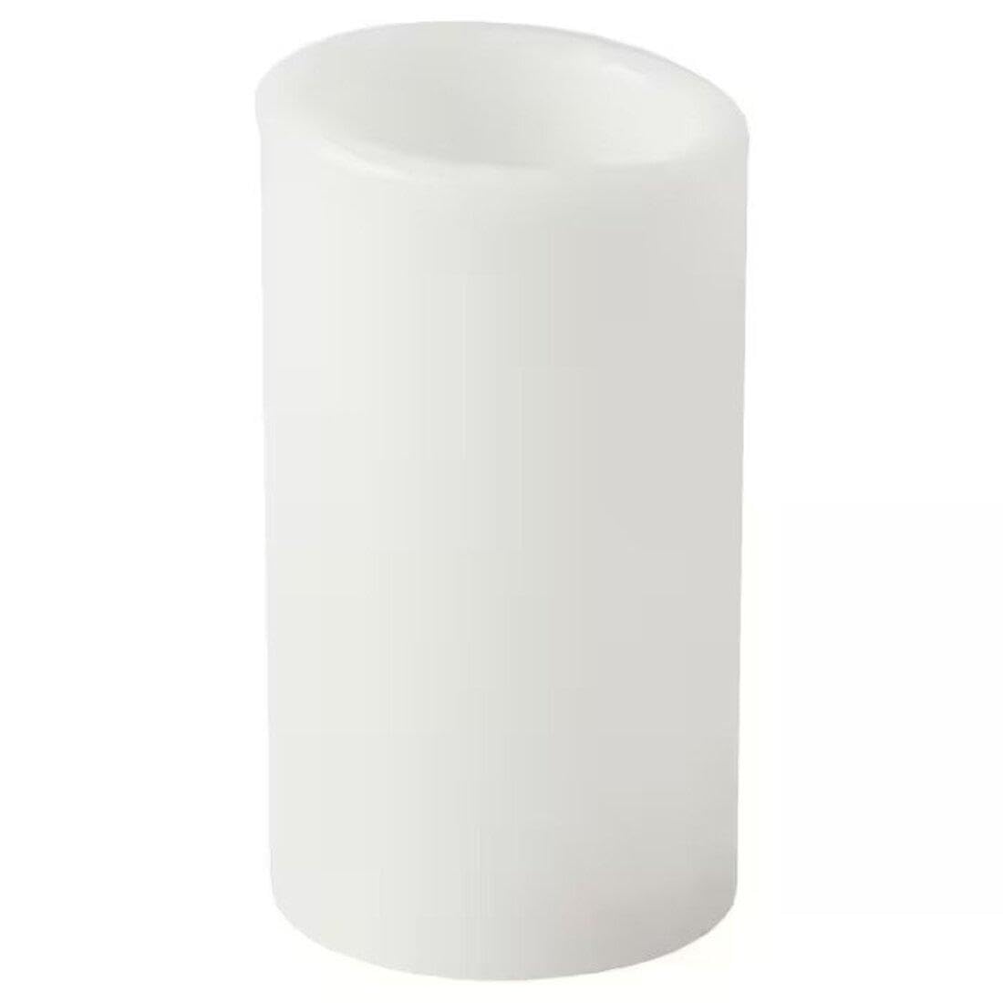 Ikea ÄDELLÖVTRÄD LED Block Candle, White/Indoor, 14 cm