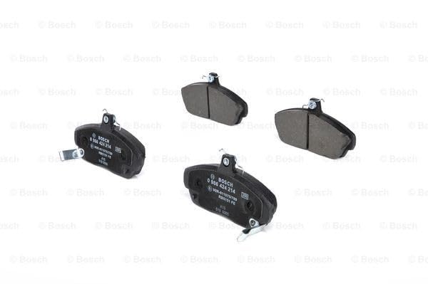 Bosch BP390 - Pastiglie Freni Auto, Asse Anteriore - Qualità Bosch - Riduzione del Rumore e della Polvere - Certificazione ECE-R90 - Senza Rame - 1 Confezione da 4 Pastiglie - Con Accessori
