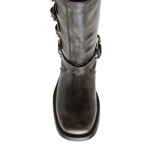 Steve Madden Women's Rocky Knee High Boot, Brown Distressed, 7