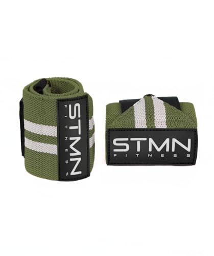 STAMINA FITNESS Polsiere Elasticizzate, Polsiere CrossFit e Powerlifting, Polsini Palestra per Sollevamento Pesi, Weightlifting e Ginnastica, Supporto Rigido, Morbido sui Polsi, Unisex
