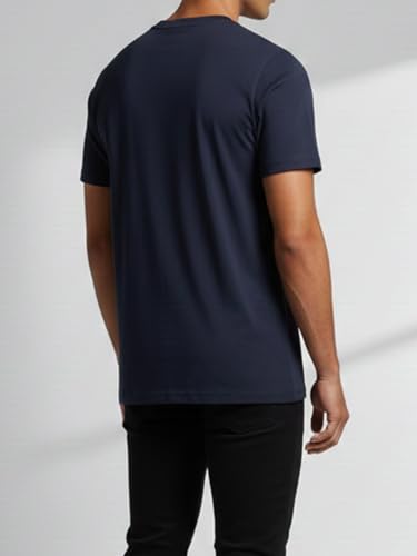 Image of Dollar Easy Fit Cotton Blend Pack of 1 Solid Men's Round Neck T-Shirt