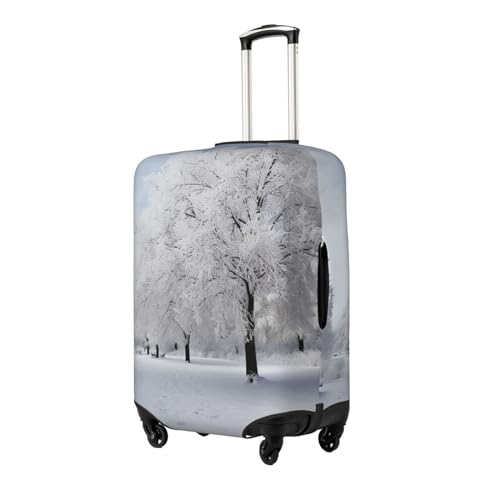 White Snow Tree Travel Luggage Cover Elastic Washable Suitcase Protectors Anti-Scratch Suitcase Covers Luggage Protector Fits 18-32 Inch Suitcases2