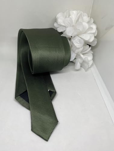 Gravata Semi Slim Verde Musgo Adulto