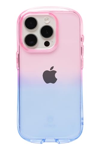 iFace Look in Clear Lolly iPhone 15 Pro ケース (ピーチ/サファイア)【アイフェイス アイフォン15pro 用 iphone15プロ 用 カバー 韓国 耐衝撃 透明 ストラップホール】