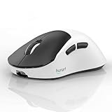 hunart H6 49g Wireless Mouse, Bluetooth & 2.4GHz Rechargeable Mouse, Lightweight Silent Ergonomic Mouse with USB-C Charging, Portable Right-Hand Office Mouse for Laptop, PC, Mac (Black and White)