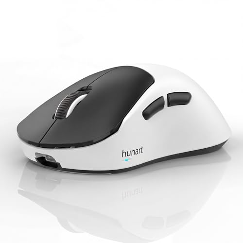hunart H6 49g Wireless Mouse, Bluetooth & 2.4GHz Rechargeable Mouse, Lightweight Silent Ergonomic...