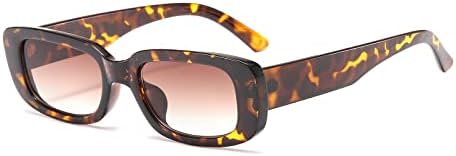 YAMEIZE 90s Rectangle Sunglasses for Women Men Vintage UV400 Square Glasses