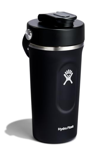 Image of Hydro Flask Shaker Bottle - Insulated Stainless Steel Gym Bottle for Pre Workout & Protein 24 Oz Black