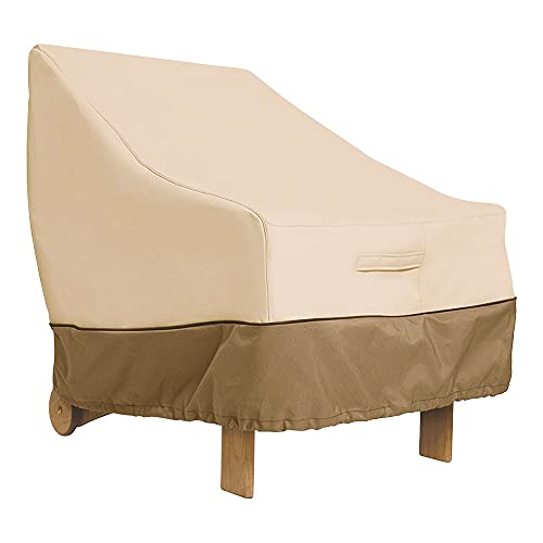 Housse de Protection pour Fauteuil Exterieur Jardin, Housse de Protection pour Chaise Tissu Oxford 210D, Bache Fauteuil Jardin pour Meubles, Housse Salon de Jardin (89x 96,5 x79 cm)