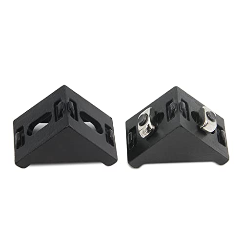 Befenybay 10PCS Extruded Aluminum Profile 3030 Corner Bracket Right Angle with Screws for 8mm Slot Aluminum Extrusion Profile 3030 Series (3030-Black-10 with Screws) - Image 3