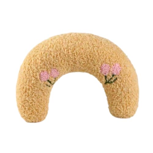 Dog Calming Pillow Dog Bed Cushion Pet Neck Pillow Dog Pillow for Small Dog Cat Kitty, Yellow