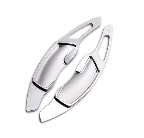 Compatible With For GT86 2012 2013 2014 2015 2016 2017 パドルギアボックスステアリングホイールギアシフトパドルシフター延長カバー シフトパドル(Silver)