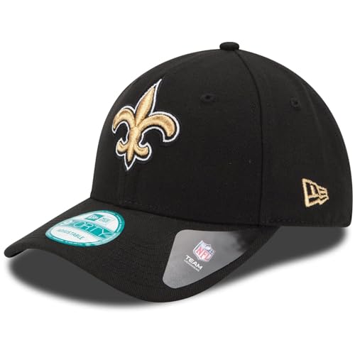 New Era NFL The League 9FORTY Adjustable Hat Cap One Size (US, Alpha, One Size, New Orleans Saints - Black)