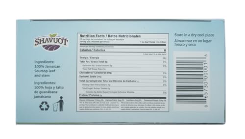 Shavuot Soursop Leaf Herbal Tea – 100% Natural, Caffeine-Free, 40 Tea Bags Total – Herbal Tea from Jamaica