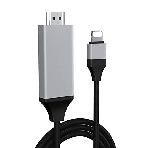 Lighting to HDMI Adapter, HDTV Cable Adapter Compatible with ifone, iPaid, iPod 1080P Digital AV Sync Screen Connector on HD TV Monitor Projector Grey-image-21