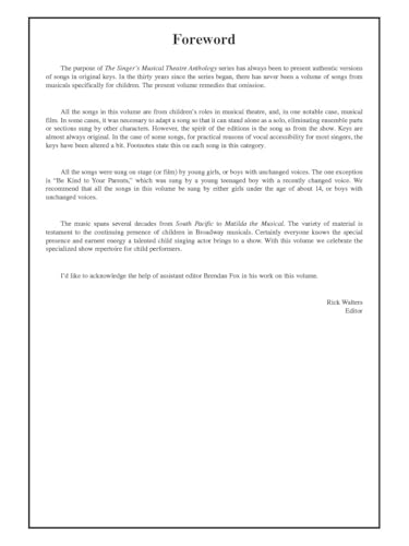 Singer's Musical Theatre Anthology | Children's Edition Book Only | Vocal Collection with Piano Accompaniment | Classic and Contemporary Songs for Young Singers | Musical Theatre Songs for Kids - Image 4