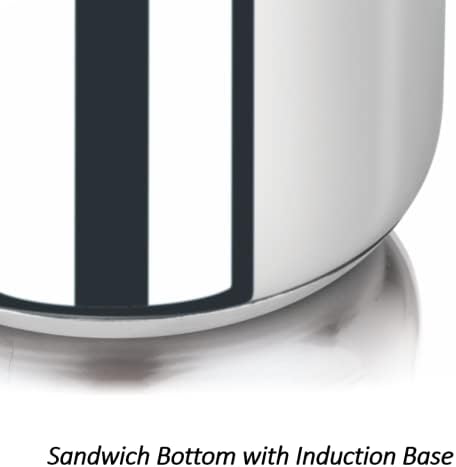 Stainless Steel Little Prince 1 Litre Outer Lid Pressure Cooker | Induction Bottom | Silver