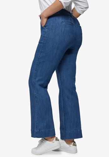 ellos Plus Size High-Waist Wide Leg Jeans2