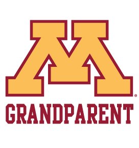 MINNESOTA GOPHERS GRANDPARENT Clear Vinyl Decal Car Truck UM Golden Gophers Sticker