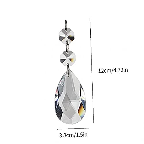 Sanfiyya Tafelkleed Hanger Kristal Glas Teardrop Prisma's Clip Tafel Cover Gewichten 3.8 CM 10 STKS - Image 3