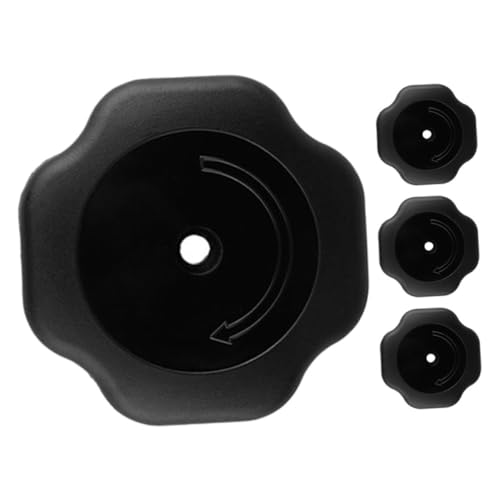 Angoily Pomos para Tapas Plástico Resistente al Calor Tamaño Compacto Color Negro Repuesto de 4 Unidades Agarre Seguro para Cocina Doméstica y Profesional