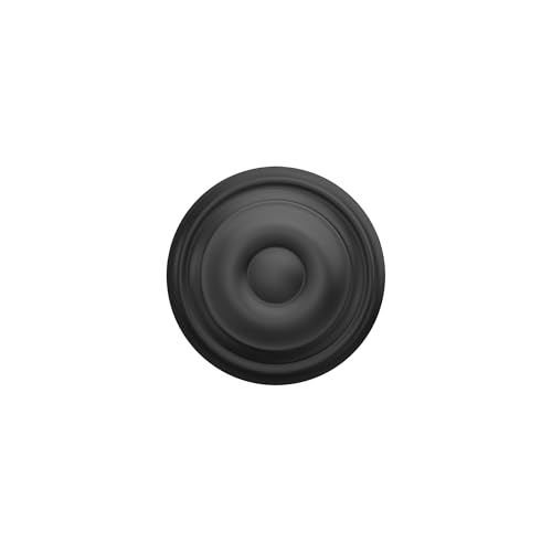 Image of Schlage F170 GEO 622 Georgian Door Knob, One Sided Non-Turning Dummy Door Handle, Matte Black