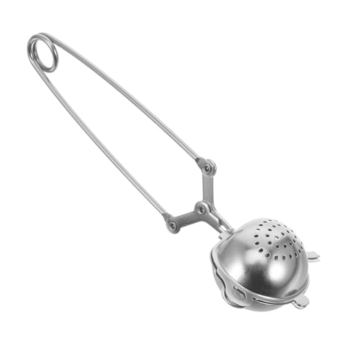 POPETPOP Pinzas Para Infusor De Té Forma De Tetera, Filtro De Hojas Sueltas De Acero Inoxidable, Infusor Práctico Para Taza, Uso Doméstico y Cocina, Color Plateado, 1 Unidad