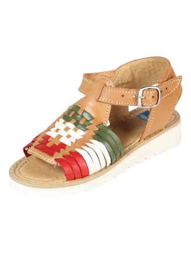 Artisanal Mexican Sandals Leather Tricolor