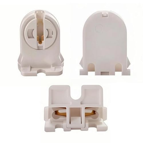 T5 LED Fluorescent Tube Lamp Holder Tombstone, TWDRTDD T5 Bi-Pin Socket, Lampholder for LED Fluorescent Tube Replacements Turn-Type Lampholder (Pack of 12)