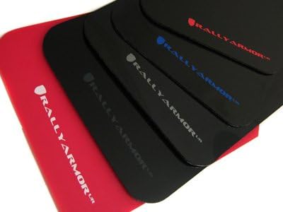 Rally Armor UR Black Mud Flap with White Logo
