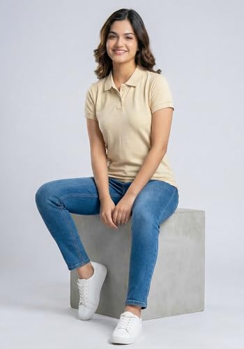 Image of Wear Your Opinion Womens Polo Collar Neck T-Shirt Top (Design: Solid)